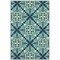Homeroots 2 x 3 ft. Blue & Green Floral Indoor & Outdoor Scatter Area Rug 388924 - alternate 1